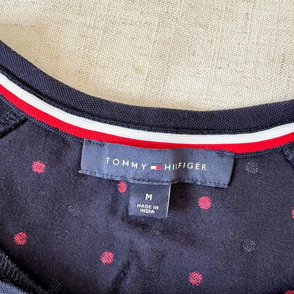 Tommy Hilfiger Mavy Blue Polka Dot Dress size M - Picture 3 of 5